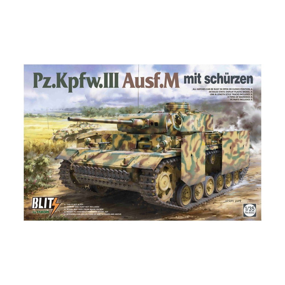 Takom Model 1:35 Pz.Kpfw.III Ausf.M Mit Schurzen New
