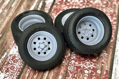 1/24 Scale: 15-inch “Weld Draglite” Resin Wheels W/ Wide Rear Tires