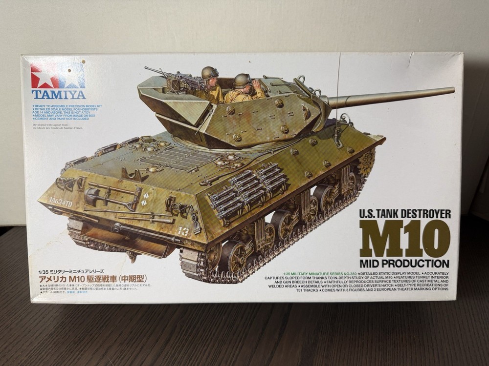 Tamiya 1:35 US Tank Destroyer M10 Mid Production Model Kit 35350