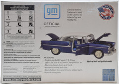 Atlantis 1955 Chevy Bel Air Hardtop – US Route 66 1:25 Scale Model Car Kit H1374