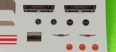 1959 Cadillac Ambulance 1/25 AMT Decal Sheet Dash Cluster Gauges City Of Troy MI