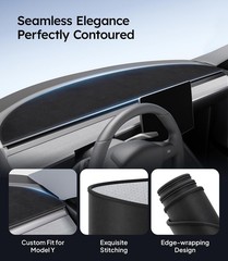 2026 Upgrade Tesla Model Y Accessories Dashboard Cover [Anti-Glare and Sun Prote