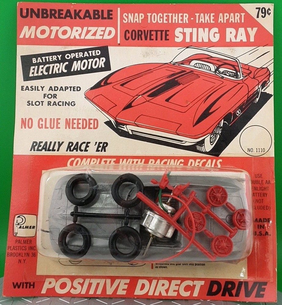1964 Corvette Stingray Palmer Plastics Snap Together Battery-operated MISP