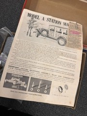 Vintage Hubley Metal Model Kit – Model A Station Wagon No. 4858 NEW OPEN BOX
