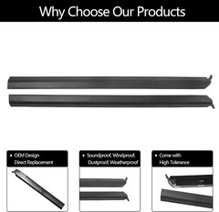 Window Trim Seal, Weather Strip Belt Set, Compatible with 1999-2011 Ford Ranger,