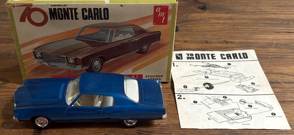 Vintage AMT 1/25 Scale 1970 Monte Carlo Motor City Stocker Series Model Built