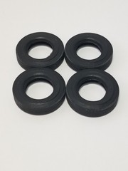 PAD PRINTED TIRES from Delorean Time Machine Polar Lights 1:25 Model Kit BTTF