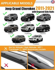 KINGGERI 330lbs Lockable Roof Racks Cross Bars Fit for Jeep Grand Cherokee