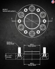 EVIL ENERGY 6×5.5 Wheel Spacers 1.5 inch Compatible with Ford Ranger 2011-2024,