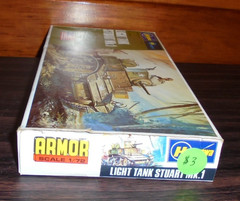 Vintage Hasegawa Minicraft 1:72 Light tank Stuart Mk1 Plastic Model Kit 703