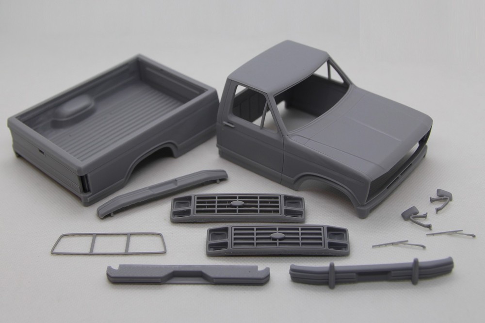 1/25 3D print resin kit Ford F-150 Single Cab Long Bed 1983
