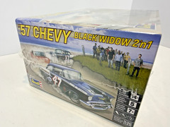 Revell 1/25 ’57 Chevy BLACK WIDOW 2’n1 Plastic Model Kit 85-4441-SEALED BOX!