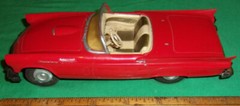 1957 Ford Thunderbid Convertible Red 1/18 Plastic Friction A.M.T. Inc. NICE CAR!