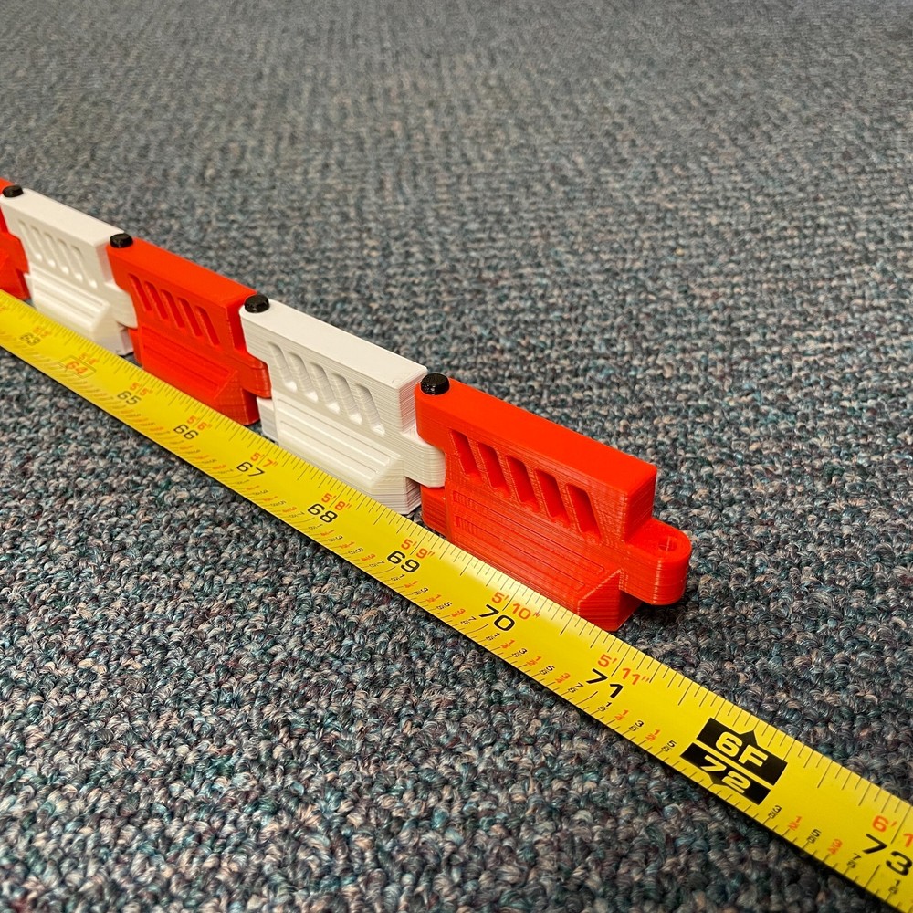 6ft. 1/24-1/25 Scale Plastic Crash Barriers for RC Racing/Drifting or Diorama