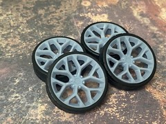 1/24 Resin: 26 Scale-Inch “Chevy Silverado Snowflake” Model Car Wheels/Tires