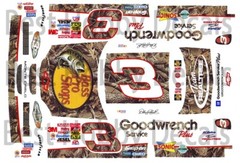 #3 Dale Earnhardt Camo 2001 1/24th – 1/25th Scale Waterslide Nascar Decals