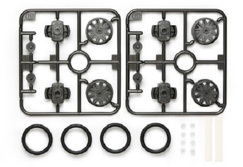 Tamiya MINI 4WD LOW-PROFILE TIRE & 1-WAY WHEEL SET Upgrade Parts 15443