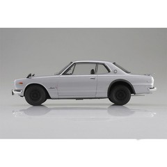 Aoshima 06589 1/24 KPGC10 Skyline HT 2000GT-R 1970 Silver Model Car