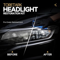 Toretark Headlight Restoration Kit – No-Sanding, Restore Yellow Foggy Headlight