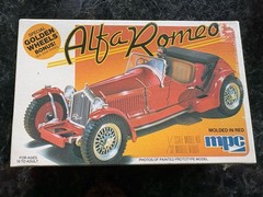 MPC Alfa Romeo Molded In Red 1/32 Scale Model Kit In Sealed Box