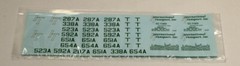1/25 International Transport Inc. Tractor/Flatbed Trailer Decal Set Screen Prtd.