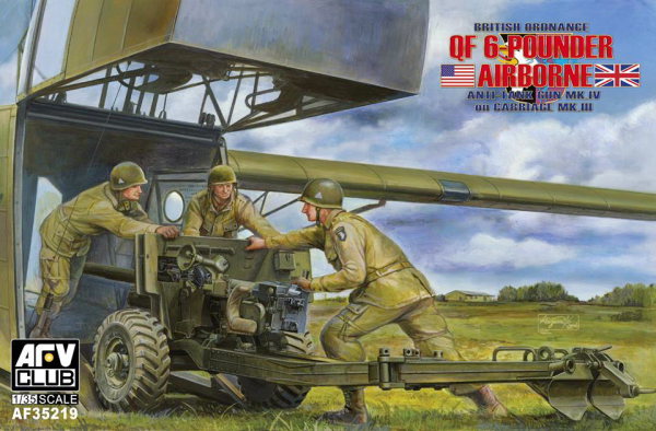 AFV Club 1/35 BRI Ordnance QF 6 P. Airborne Anti-Tank Gun Mk.IV #35219 📌USA