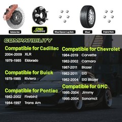 1 Inch Wheel Spacers Hubcentric 5×4.75 Compatible For Camaro 1.0″ (2pc) Black