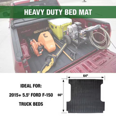 5.5 Ft. Truck Bed Mat Heavy Duty Utility Cargo Liner Fits Ford 2015-2025 F150 Sh