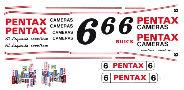 #6 Al Loquasto Pentax Buick 1982 1/24th Scale Nascar Waterslide Decals