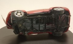 Built 1/25 scale Chevy SSR as a wreck for a diorama