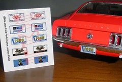 FORD PERFORMANCE 1960s STYLE miniature PLATES for 1/25 scale MODEL CARS