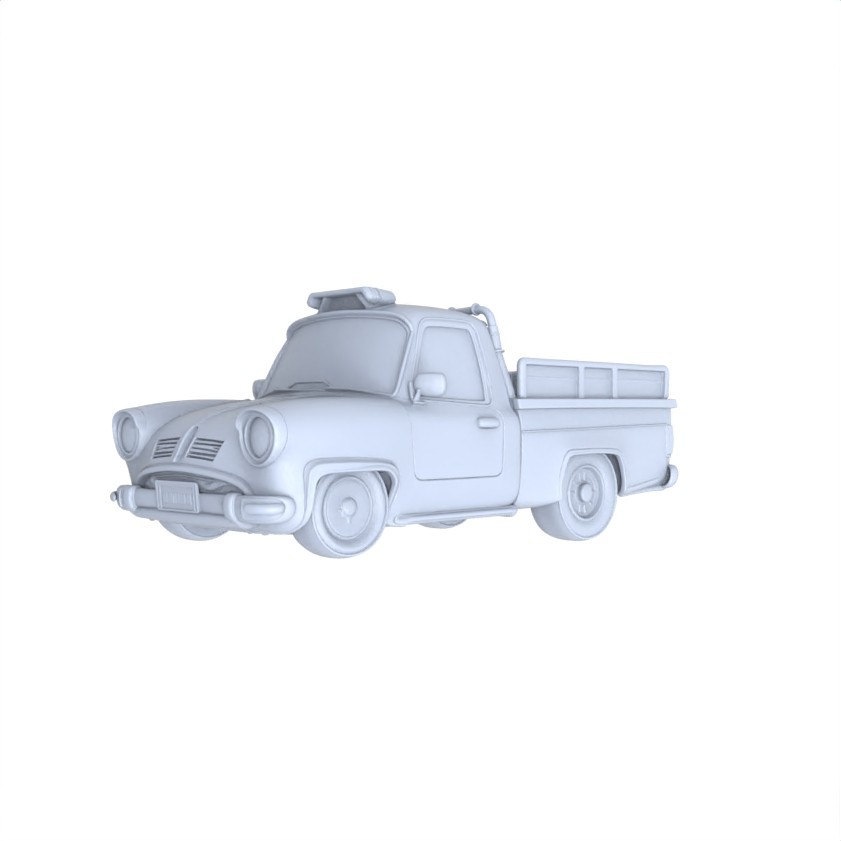 1/150 MRY-SFW LYTA135 Unpainted Cartoon Retro Pickup Kit, DIY Diorama
