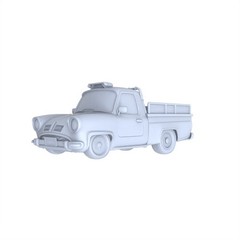 1/150 MRY-SFW LYTA135 Unpainted Cartoon Retro Pickup Kit, DIY Diorama