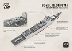 Border BN-002 1/350 China Navy Type 052DL Destroyer Assembly Model Kit-Glue-Free