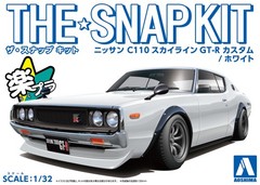 Aoshima 1/32 NISSAN SKYLINE GT-R C110 Custom Snap Model Kit *SILVER*
