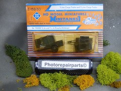 Roco Minitanks WWII US M-101 3/4T & M-104 1-1/2T Cargo Trailer Set Lot #7275©