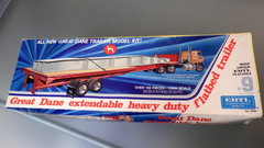Vtg 1974 Ertl 1/25 Great Dane Extendable Truck Flatbed Trailer Model Kit in Box