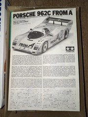 Tamiya Porsche 962C FROM A 1/24 Sports Car Series No. 89 24089 1989 New