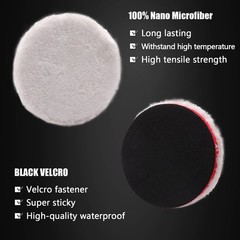 Zfe Buffing Polishing Pads 7Pc 6.5 Inch Face For 6Inch 150Mm Backing Plate