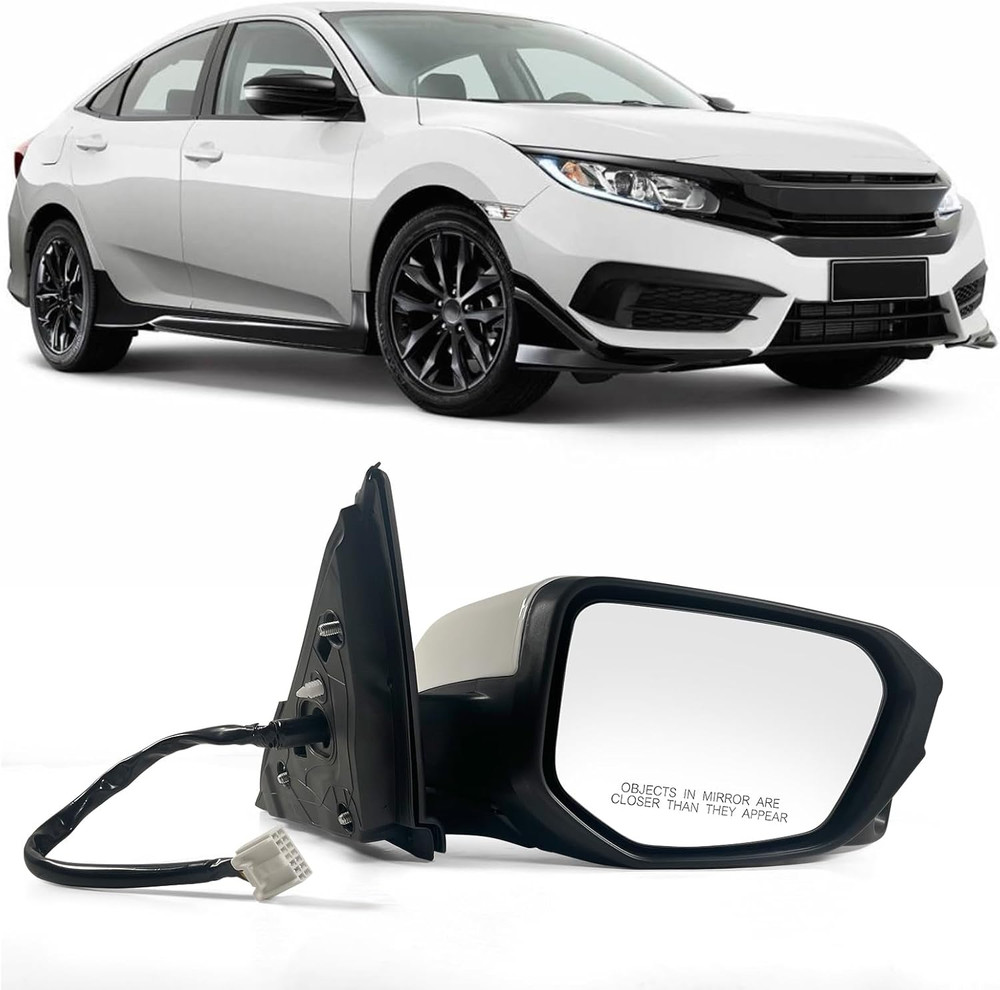 New Door Mirror Right Side Compatible with 2016-2021 Honda Civic Sedan/Coupe/Hat