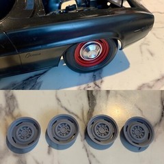 1:12 Copo Camaro Wheel Faces And Caps. Wheels Only