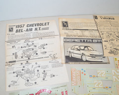 Vintage MODEL CAR INSTRUCTIONS & DECALS Lot Revell BRE STREET DATSUN 510