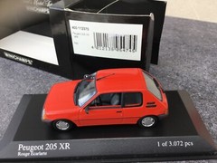 1/43 MINICHAMPS MIN 400112370 Peugeot 205 Xr 1988 , red, mint,++ !