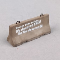 Diorama 1/35 Scale Cement Barriers Model Tank Military Scene Accessories Props