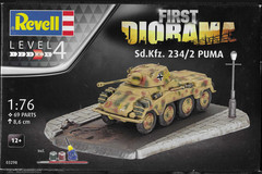 Revell Sd.Kfz. 234/2 Puma w/ Base 1/76, ‘First Diorama’ w/Glue & Paint 3298