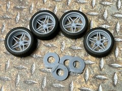 Resin 21/20 Inch “5 Star” Model car Wheels and Tires 1/24 1/25 scale