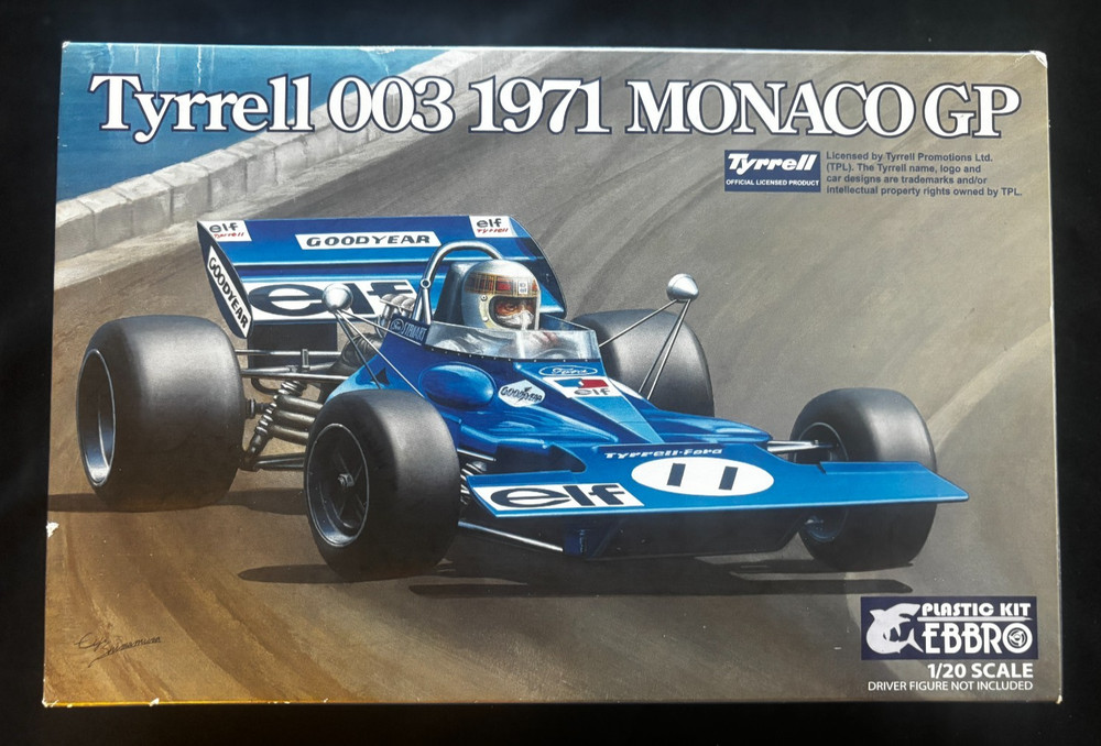 Ebbro 1/20 Tyrrell 003 1971 Monaco GP F1 Formula 1 Race Car 20007 – NEW