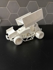 3D Printed Set of 2, 1/25 Scale Late Model and Sprint Car Unassembled Dirt Track