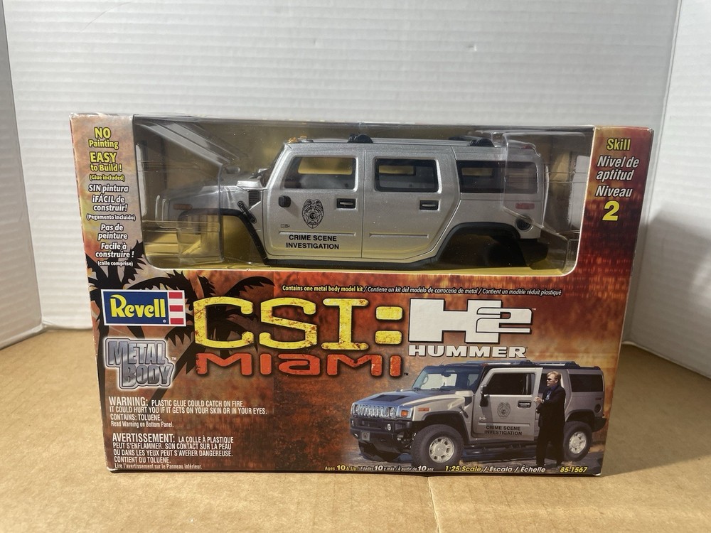 Revell CSI Miami Hummer H2 Model Kit Metal Body 1:25 Scale New In Box