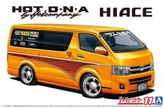 Aoshima 1/24 The Tuned Model Car(11)Kit Hot Company DNA Toyota Hiace TRH200V ’12